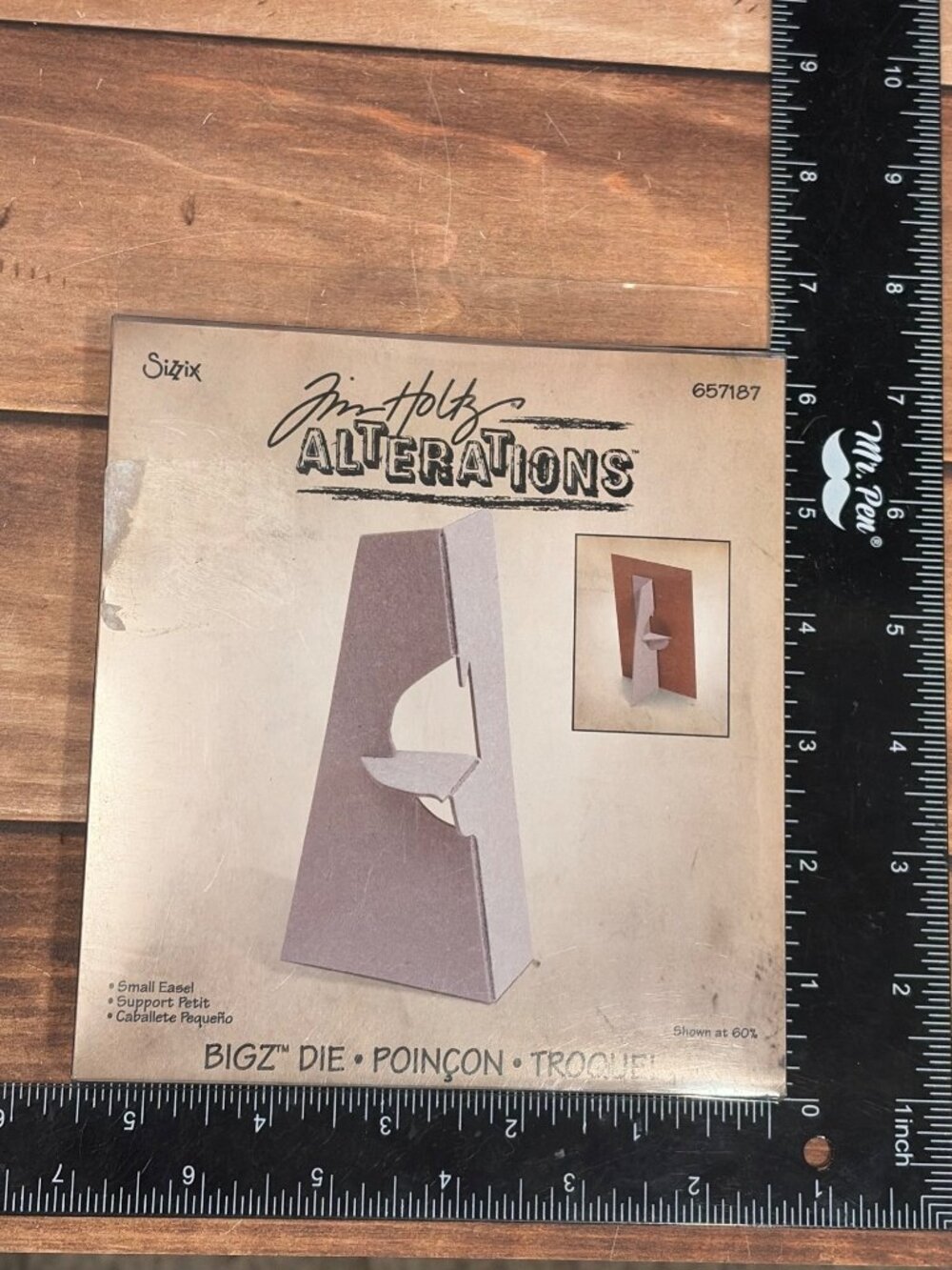 Sizzix Tim Holtz Alterations Small Easel Bigz Die 657187 Retired 3D Stand Displa